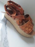 Shabbies slippers, sandalen cognac leer 39, Kleding | Dames, Schoenen, Ophalen of Verzenden, Zo goed als nieuw, Bruin
