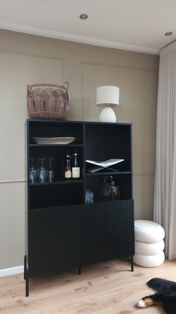 Wehkamp vakkenkast zwart, Huis en Inrichting, Kasten | Overige, Gebruikt, Ophalen