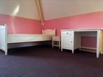 Kinderbed met bureau en nachtkastje, Huis en Inrichting, Gebruikt, 90 cm, Eenpersoons, Wit