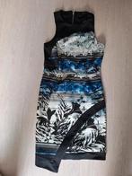River island marine blauwe jurkje met print maat M, Maat 38/40 (M), River Island, Zo goed als nieuw, Boven de knie