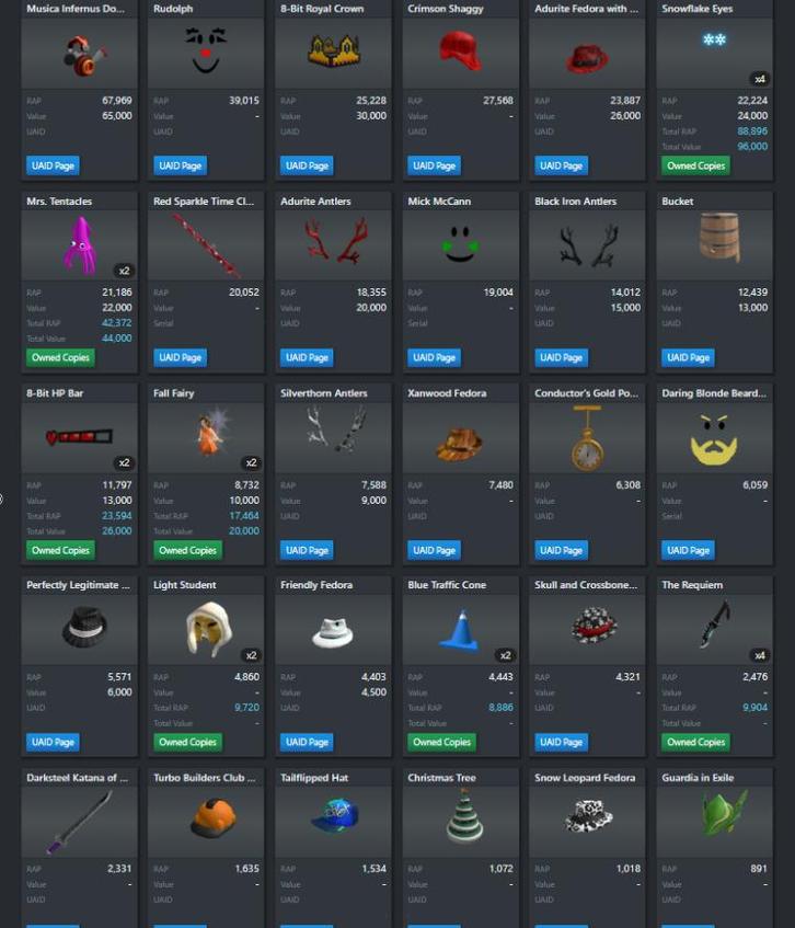 Roblox Limiteds 500k+, Spelcomputers en Games, Games | Pc, 1 speler, Vanaf 3 jaar, Online, Ophalen