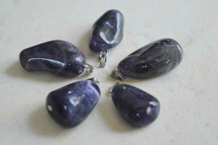 Amethist hangers donker (M), Sieraden, Tassen en Uiterlijk, Edelstenen, Nieuw, Ophalen of Verzenden