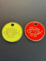 winkelwagenmuntjes God houdt van jou 2x, Verzamelen, Winkelwagenmuntjes, Ophalen of Verzenden