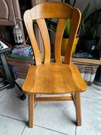 4 massieve eiken stoelen, Huis en Inrichting, Ophalen, Gebruikt, Bruin, Vier