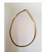 goudkleur halsketting met steentje/lengte 44 cm, Sieraden, Tassen en Uiterlijk, Overige materialen, Ophalen of Verzenden, Zo goed als nieuw