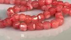 Rhodochrosite, facet kubus 5x5 mm kralen, streng, Nieuw, Kraal, Ophalen of Verzenden