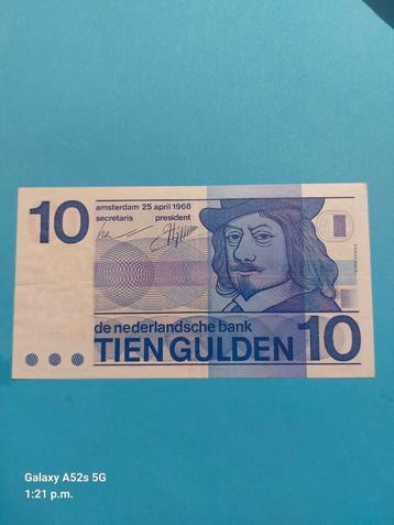 10 gulden 1968 Frans Hals Bulsseye in ZF  beschikbaar voor biedingen