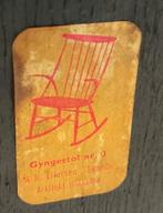 Vintage Illum Wikkelso schommelstoel Deens design, Huis en Inrichting, Fauteuils, Gebruikt, Vintage, 75 tot 100 cm, 50 tot 75 cm