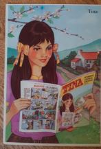 Gelopen reclame kaart meisjes tijdschrift Tina, Gelopen, Ophalen of Verzenden
