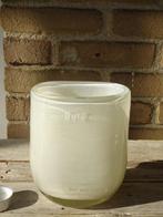 Ovale Dutz vaas in crème wit, Huis en Inrichting, Overige kleuren, Ophalen of Verzenden, Minder dan 50 cm, Glas