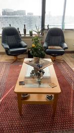 Eiken salon tafel, Huis en Inrichting, Tafels | Salontafels, Ophalen, Klassiek, 50 tot 100 cm, Zo goed als nieuw