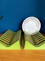 2 retro bordenrekken groen kunststof afdruiprek, Ophalen of Verzenden