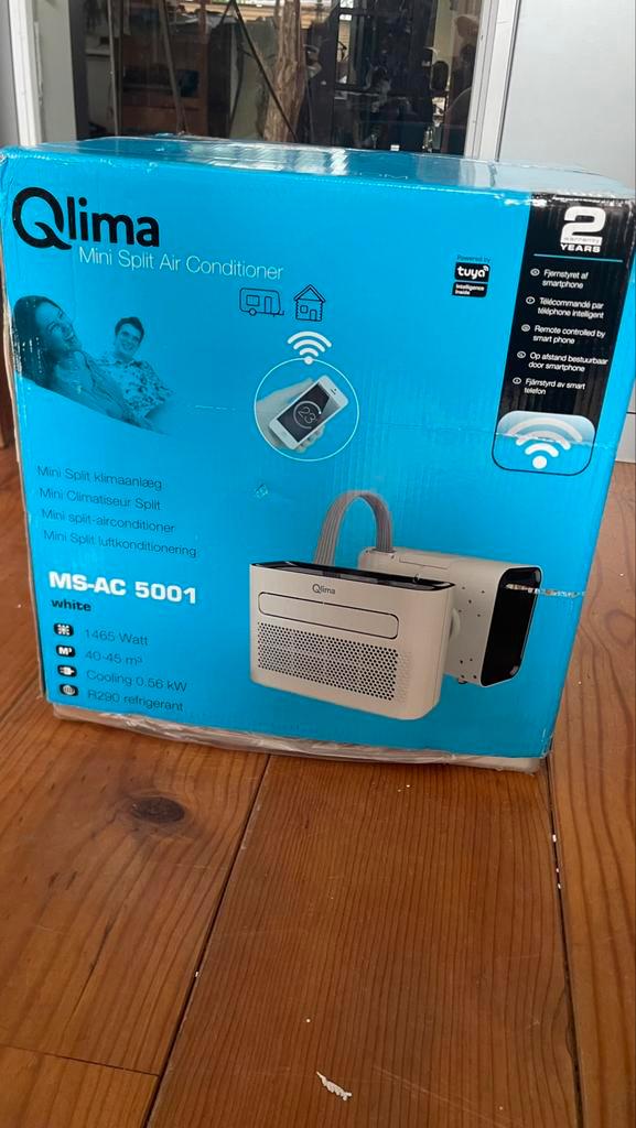 Air conditioner mini split Qlima MS-AC 5001, Witgoed en Apparatuur, Airco's, Zo goed als nieuw, Mobiele airco, Minder dan 60 m³