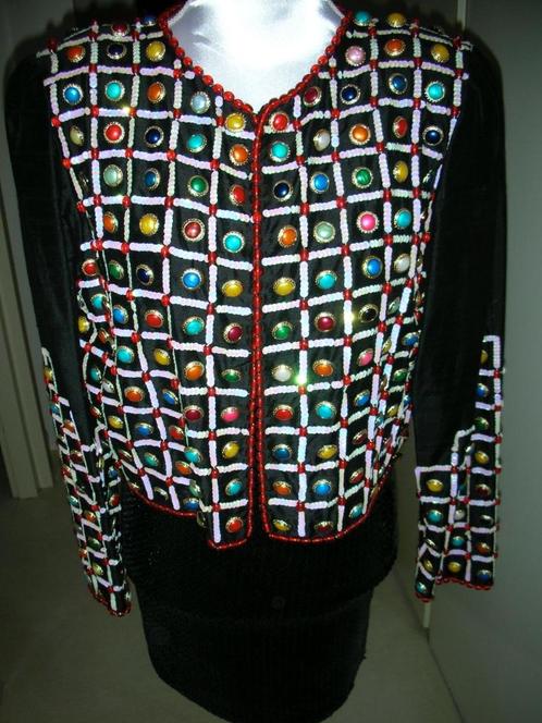 PAUW NIEUW GALA JASJE mt 4 100%zijde multi color knopen, Kleding | Dames, Gelegenheidskleding, Nieuw, Overige typen, Maat 42/44 (L)
