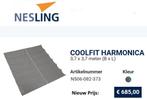 Nesling Coolfit Harmonicadoek 3,7 x 3,7 meter antraciet, Ophalen of Verzenden, Zo goed als nieuw