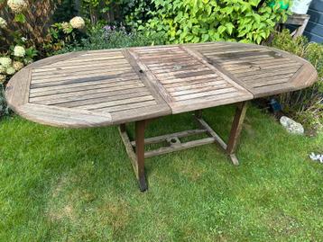 Mooie Teak houten tuinset uitschuifbr+ 2stoelen rugverstelbr beschikbaar voor biedingen