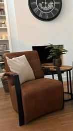 Cognac fauteuil - Stijlvolle relaxstoel, Huis en Inrichting, Fauteuils, Ophalen, Zo goed als nieuw, Stof, 75 tot 100 cm