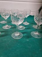 borrelglazen jaren 60 kristal 9 stuks geslepen, Verzamelen, Glas en Borrelglaasjes, Ophalen of Verzenden
