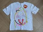 Z.g.a.n. Oversized shirt met kraaltjes en print, Zara, mt S, Ophalen of Verzenden, Zo goed als nieuw, Korte mouw, Maat 36 (S)
