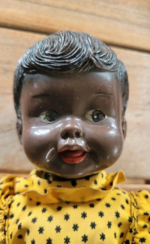 Vintage Donker popje / Galba Italy / gemerkt 60s, Verzamelen, Poppen, Gebruikt, Pop, Ophalen of Verzenden