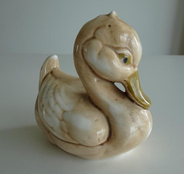 Vintage Beeld van een Eend gemaakt van Keramiek, Verzamelen, Beelden en Beeldjes, Zo goed als nieuw, Dier, Ophalen