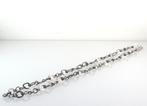 Brutalist modernistisch zilveren collier, Sieraden, Tassen en Uiterlijk, Antieke sieraden, Ophalen of Verzenden, Zilver, Ketting