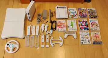 Wii met Waveboard u Draw en 9 spellen kabels en accessoires beschikbaar voor biedingen