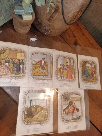 6 schoolplaten tegenovergestelde brocante !!!! MOET WEG !!!! beschikbaar voor biedingen