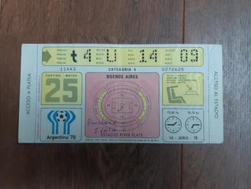 Voetbalkaartje/-ticket ITALIË-DUITSLAND - WK1978 beschikbaar voor biedingen