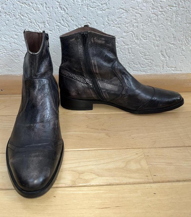 NIEUW (FN)* boots maat 44 echt leer bruin met lichte stukken, Kleding | Heren, Schoenen, Nieuw, Boots, Bruin, Verzenden