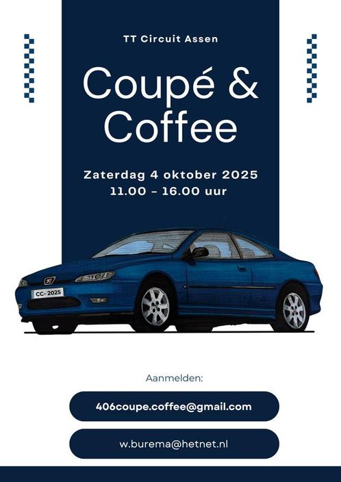 Peugeot 406 Coupe evenement Coupe & Coffee op TT Circuit, Auto diversen, Overige Auto diversen, Ophalen