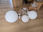 Hanglamp wit met glazen bollen, Ophalen of Verzenden, Nieuw, Glas, 75 cm of meer