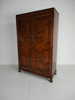 Prachtige Engelse Art Deco Burr Walnut Kledingkast, Ophalen
