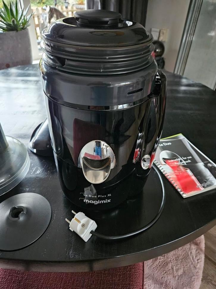 Magimix Le Duo Plus XL - Sapcentrifuge - Zwart, Witgoed en Apparatuur, Juicers, Sapcentrifuge, Elektrisch, Ophalen of Verzenden