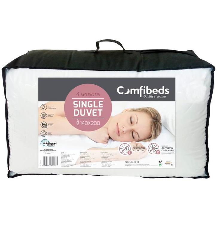 Comfibeds 1-persoons 4-seizoenen dekbed, Huis en Inrichting, Slaapkamer | Beddengoed, Zo goed als nieuw, Deken of Dekbed, Eenpersoons