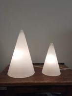 Vintage Teepee tafellampen 2 stuks, Ophalen, Vintage, Minder dan 50 cm, Glas