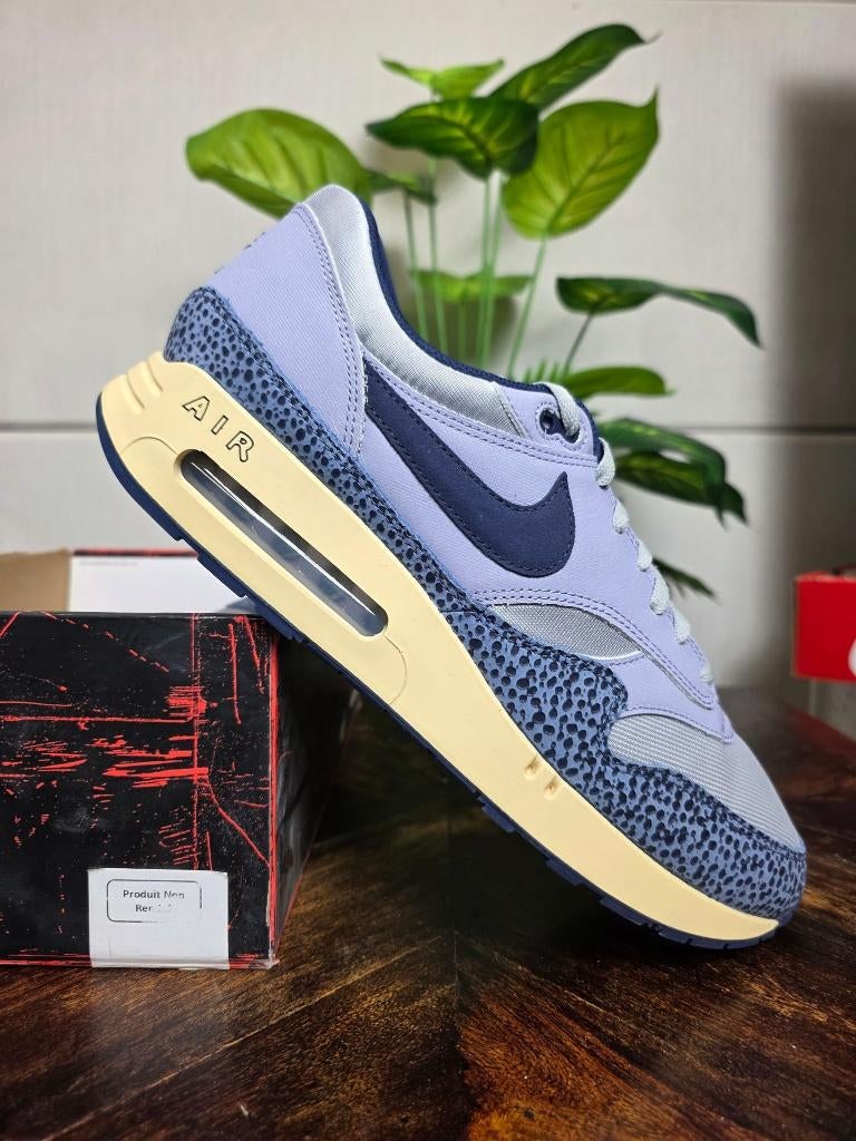 Nike Air Max 1 Big Bubble Lost Sketch Blue Safari maat 49,5, Blauw, Nike, Ophalen of Verzenden, Nike