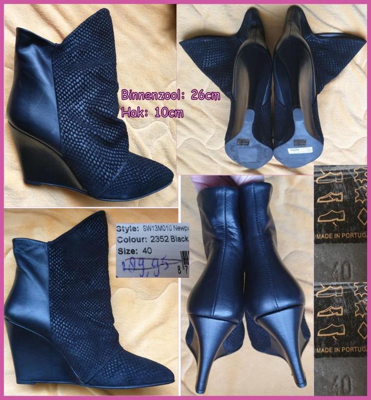 Gloednieuwe SUPERTRASH enkellaarzen met sleehakken maat 40, Kleding | Dames, Schoenen, Nieuw, Lage of Enkellaarzen, Zwart, Ophalen of Verzenden