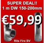 Dubbelwandig | Kachelpijp | RVS | 150-200 mm, Doe-het-zelf en Verbouw, Buizen en Afvoer, Ophalen, Afvoer, Nieuw, Rvs