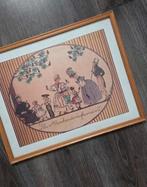 Vintage prent “La Marchande de friandises”, Minder dan 50 cm, Gebruikt, Ophalen of Verzenden, Schilderij