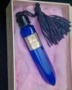 Antieke blauwe parfumflacon, ampul Soir de Paris BOURJOIS, Verzamelen, Ophalen of Verzenden, Gebruikt, Parfumfles