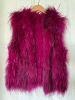 Gilet met capuchon van komijnenbont, Kleding | Dames, Ophalen of Verzenden, Zo goed als nieuw, Maat 46/48 (XL) of groter, Blauw