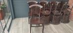 8 Koloniale houten eetkamer cafe stoelen, Huis en Inrichting, Tafels | Eettafels, Ophalen, Gebruikt, Rechthoekig, 50 tot 100 cm