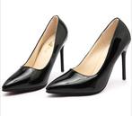Zwarte hakken / pumps lak leren dames vrouwen glimmende hoge, Verzenden, Nieuw, Zwart, Pumps