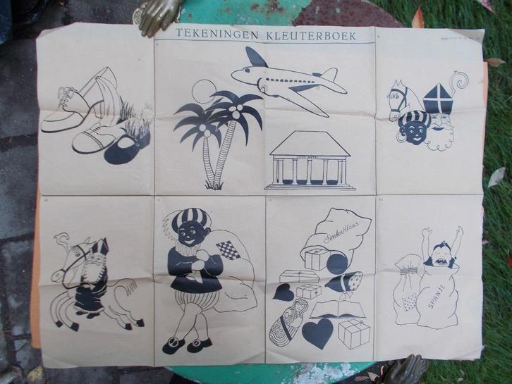vel Sinterklaas tekeningen kleuterboek van 1949, Diversen, Sinterklaas, Gebruikt, Ophalen