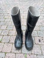 Zwarte laarzen met stalen neus., Onbekend, Zwart, Ophalen of Verzenden, Regenlaarzen