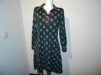 Tante Betsy donker groene jurk leuke print plantjes L, Tante Betsy, Verzenden, Maat 42/44 (L), Knielengte