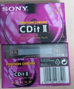 2 x Cassettebandje Sony CDit II 74 min chroom in seal 1 koop, 2 t/m 25 bandjes, Overige genres, Ophalen of Verzenden, Nieuw in verpakking