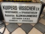Oud  emaille naambord Kuipers Visscher utrecht groningen, Antiek en Kunst, Ophalen of Verzenden