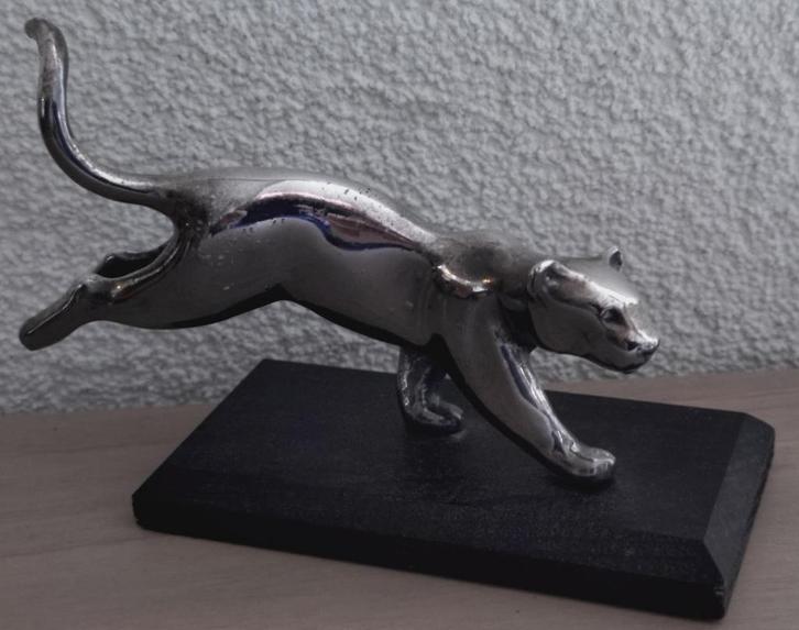 Verzilverd beeldje Jaguar - WWF, Verzamelen, Beelden en Beeldjes, Zo goed als nieuw, Dier, Ophalen of Verzenden